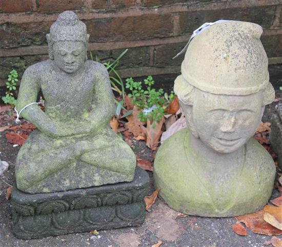 Stone budda & stone face